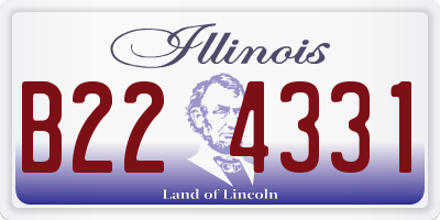 IL license plate B224331