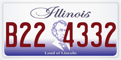 IL license plate B224332