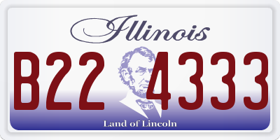 IL license plate B224333