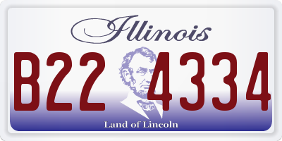 IL license plate B224334