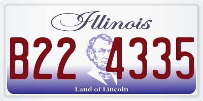 IL license plate B224335