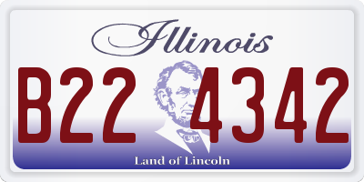 IL license plate B224342