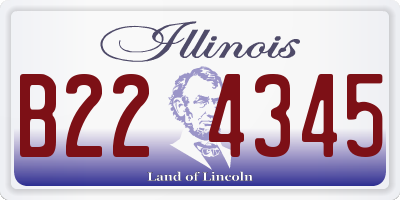 IL license plate B224345
