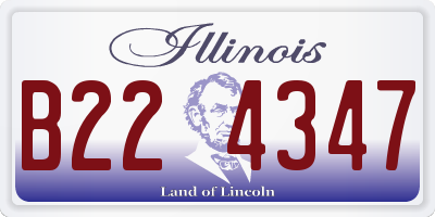 IL license plate B224347