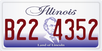 IL license plate B224352