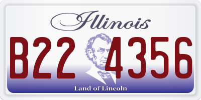 IL license plate B224356