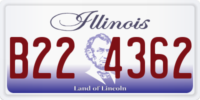 IL license plate B224362