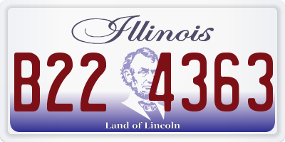 IL license plate B224363