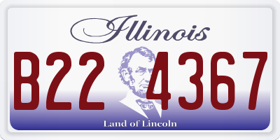 IL license plate B224367