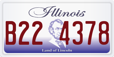 IL license plate B224378