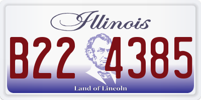 IL license plate B224385
