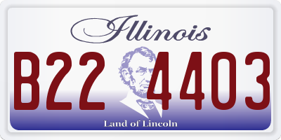 IL license plate B224403