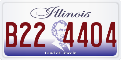 IL license plate B224404