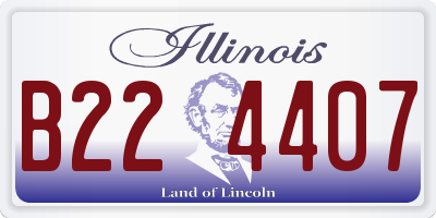 IL license plate B224407