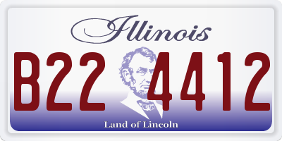 IL license plate B224412