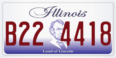 IL license plate B224418