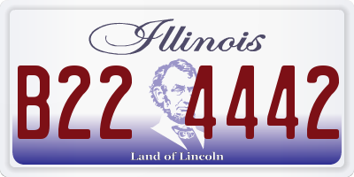 IL license plate B224442