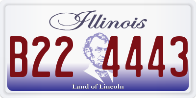 IL license plate B224443