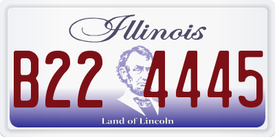 IL license plate B224445