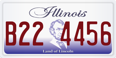 IL license plate B224456