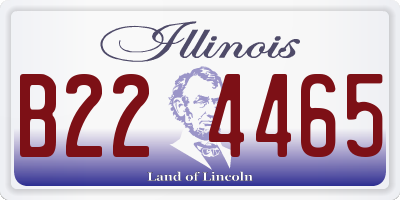IL license plate B224465