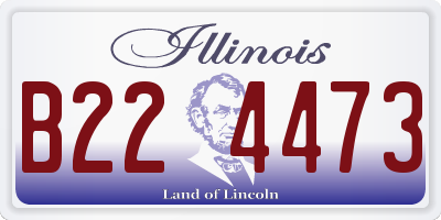 IL license plate B224473