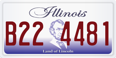IL license plate B224481