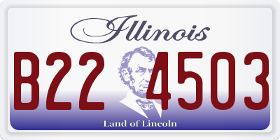 IL license plate B224503