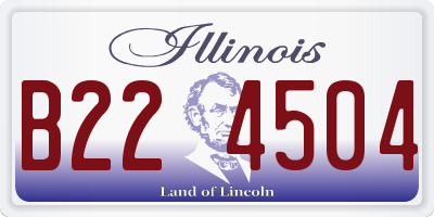 IL license plate B224504
