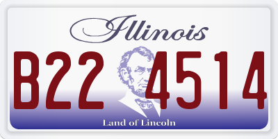 IL license plate B224514