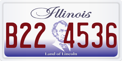 IL license plate B224536