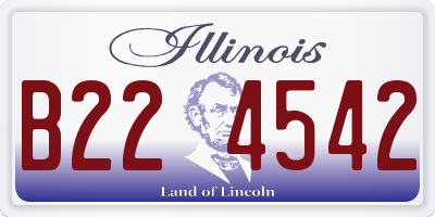 IL license plate B224542