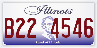 IL license plate B224546