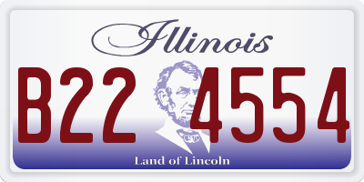 IL license plate B224554