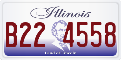 IL license plate B224558