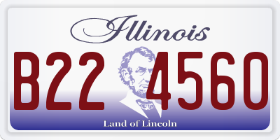 IL license plate B224560