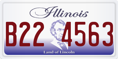 IL license plate B224563
