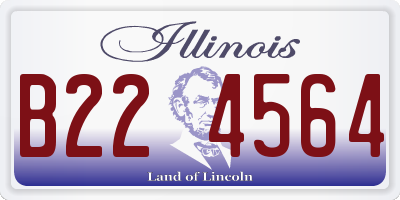 IL license plate B224564