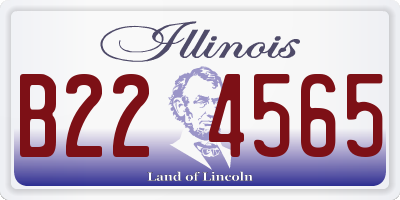 IL license plate B224565