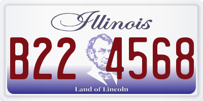 IL license plate B224568