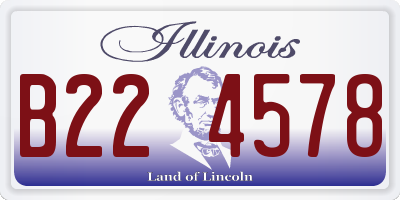 IL license plate B224578