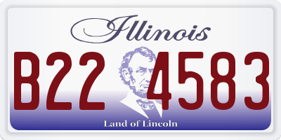 IL license plate B224583