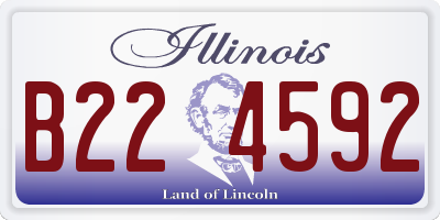 IL license plate B224592