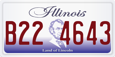 IL license plate B224643