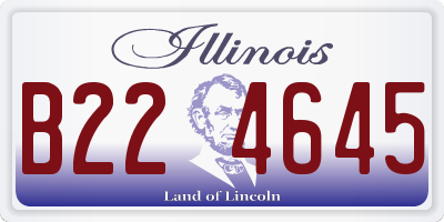 IL license plate B224645