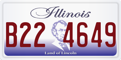 IL license plate B224649