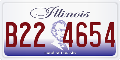 IL license plate B224654