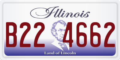 IL license plate B224662