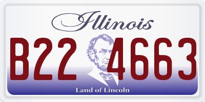 IL license plate B224663