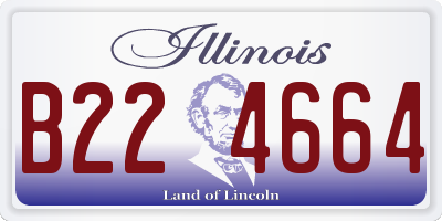 IL license plate B224664